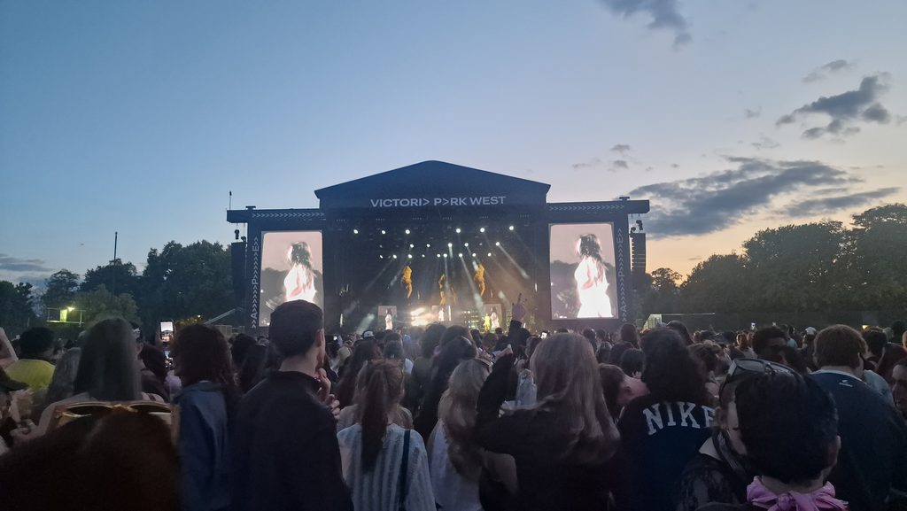 Crowd watching the East Stage at All Points East 2026 in Victoria Park
