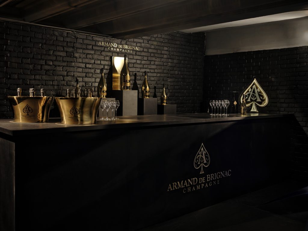 Armand de Brignac champagne bar inside the JAY-Z 30 London pop-up in Camden