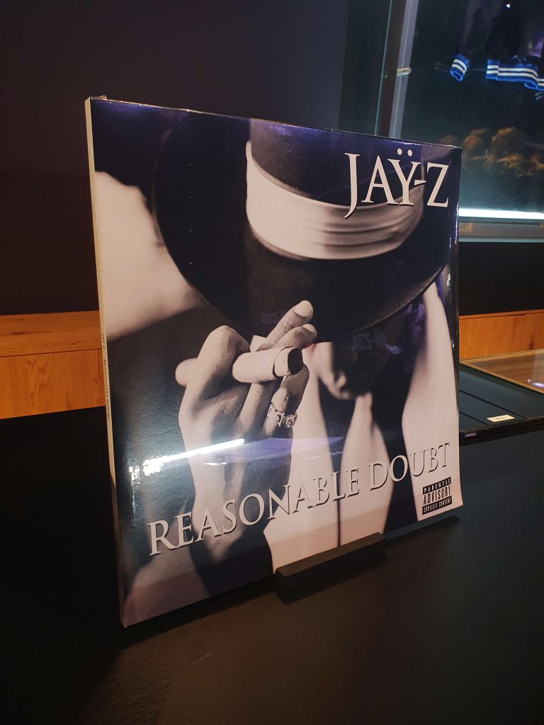 JAY-Z Reasonable Doubt vinyl displayed at the JAY-Z 30 London pop-up