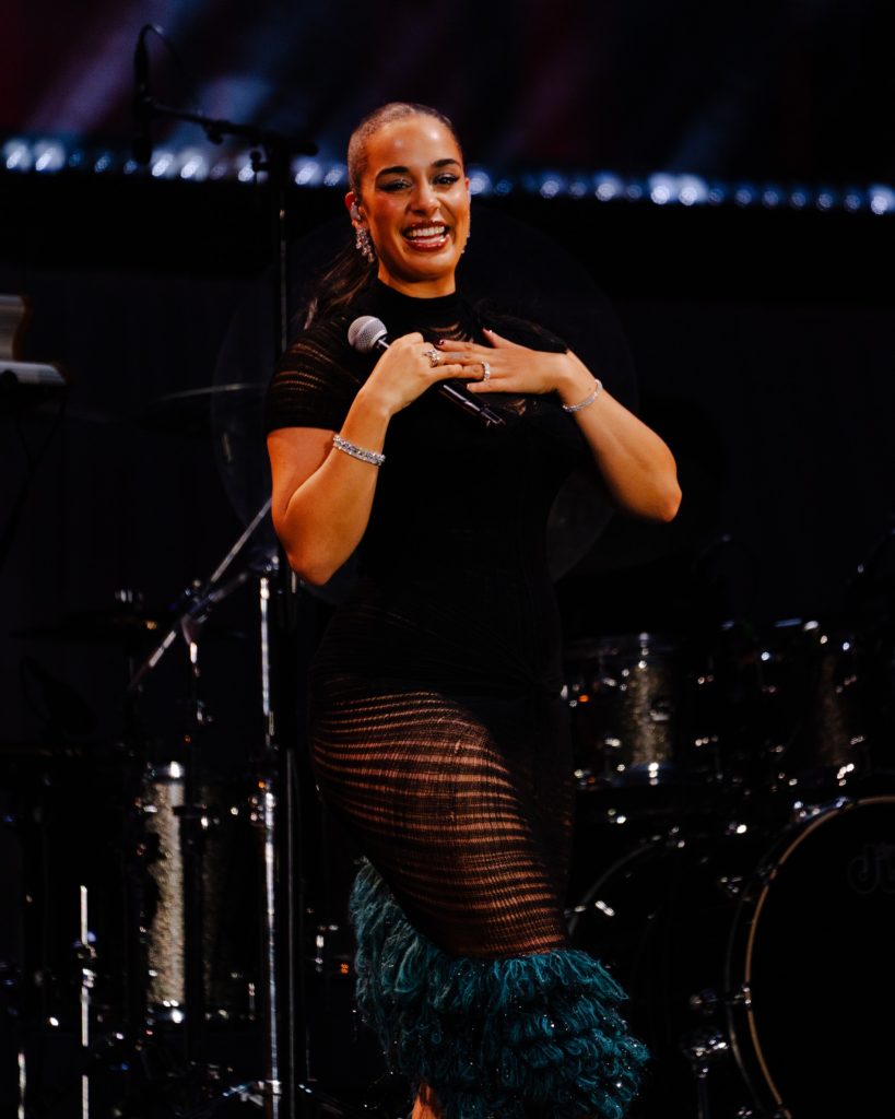 A close-up of Jorja Smith’s headline performance on the East Stage at All Points East 2026