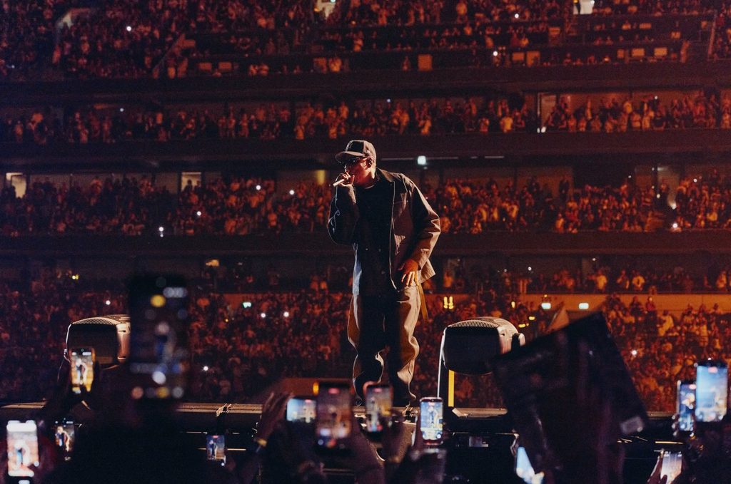 JAY-Z performing during night two of JAY-Z 30 at Tottenham Hotspur Stadium in London