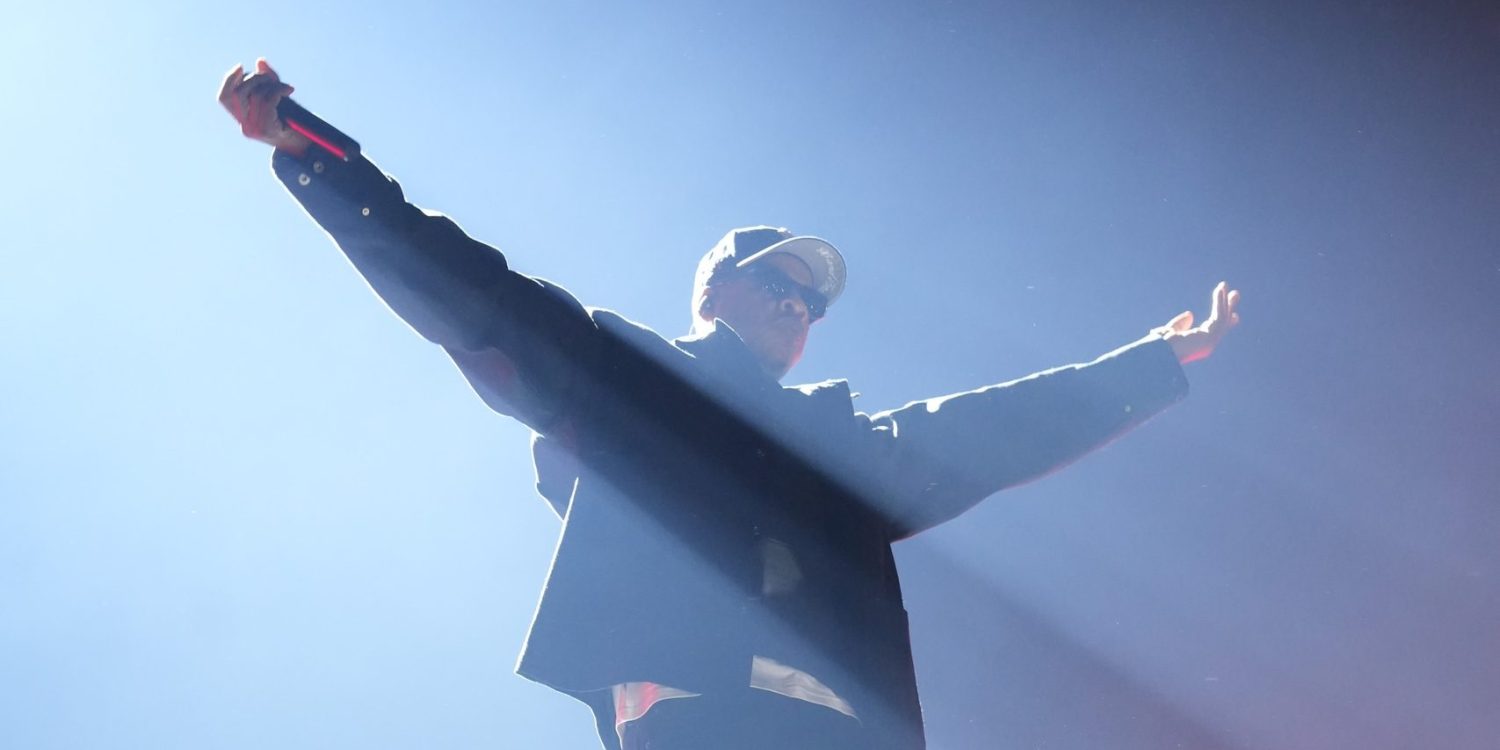 JAY-Z performing during JAY-Z 30 London at Tottenham Hotspur Stadium