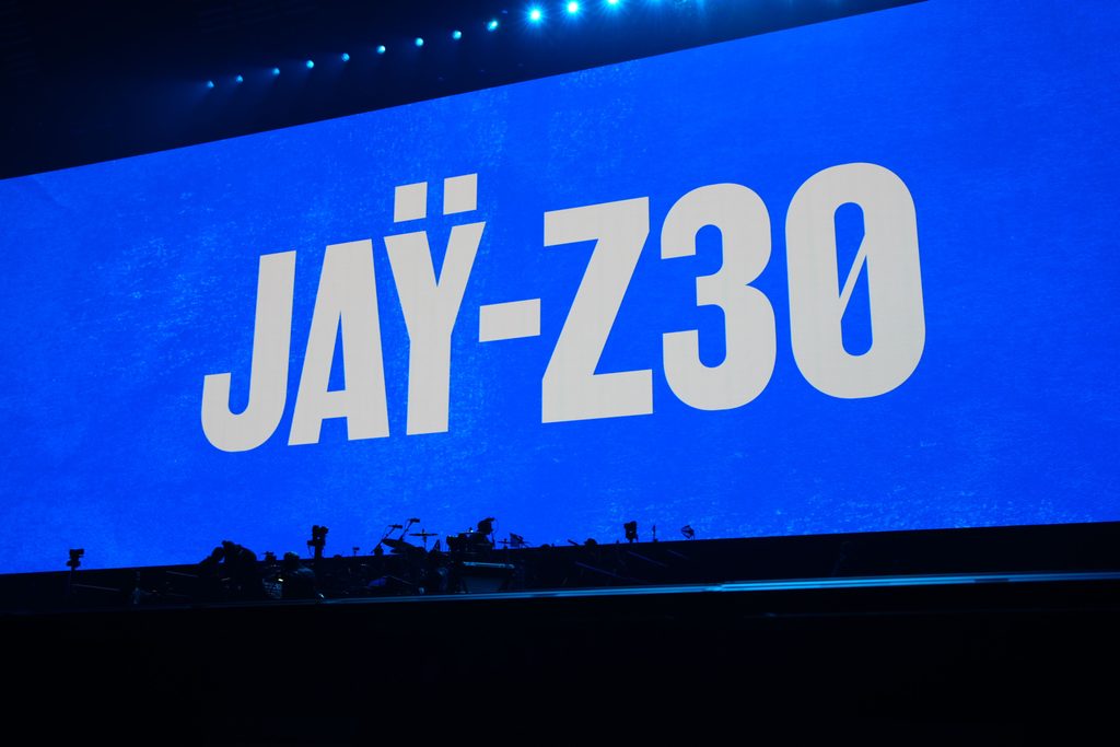 JAY-Z 30 stage screen at Tottenham Hotspur Stadium during the London anniversary concert
